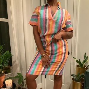 J. Crew Two-Piece Striped Linen Set